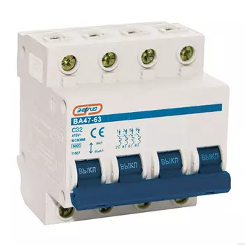 Автоматический выключатель 4P 32A ВА 47-63 Энергия