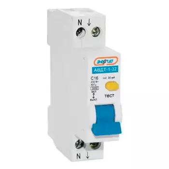 Дифавтомат АВДТ 1-32 2Р 16А 30 mA одномодульный Энергия, 6 шт