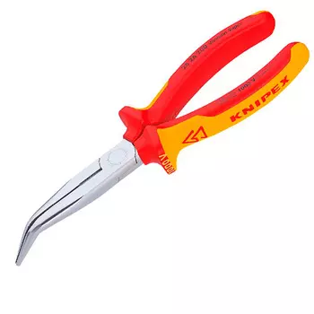 Длинногубцы с режущими кромками изогнутые 1000 V 200 мм KNIPEX KN-2626200