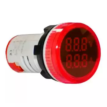 Индикатор значения напряжения и тока AD22-RAV красный Энергия, 200 шт