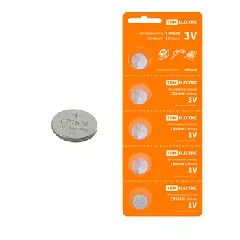 Элемент питания TDM CR1616 Lithium 3V BP-5