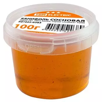 Канифоль сосновая, марка А, 100 г, банка, серия Алмаз TDM SQ1025-0383
