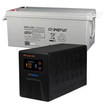 Комплект ИБП Инвертор Энергия Гарант 1000 + Аккумулятор 200 АЧ