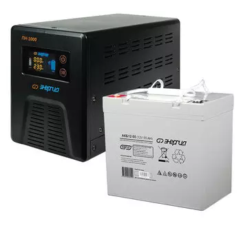 Комплект ИБП Инвертор Энергия ПН-1000 + Аккумулятор 55 АЧ
