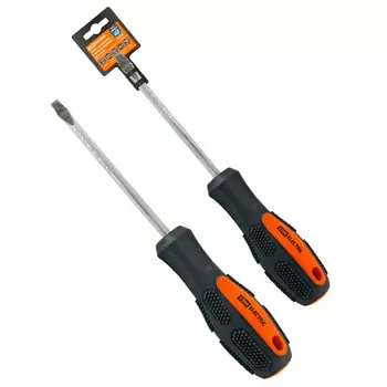 Отвертка шлицевая двухкомпонентная, CR-V тип SL8.0x200, серия Алмаз TDM