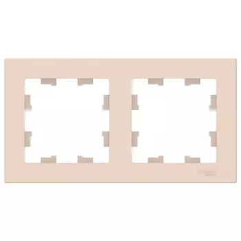 Рамка Schneider Electric AtlasDesign 2-постовая, универсальная, бежевая