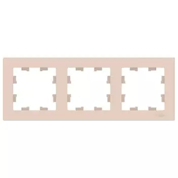 Рамка Schneider Electric AtlasDesign 3-постовая, универсальная, бежевая