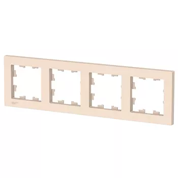 Рамка Schneider Electric AtlasDesign 4-постовая, универсальная, бежевая