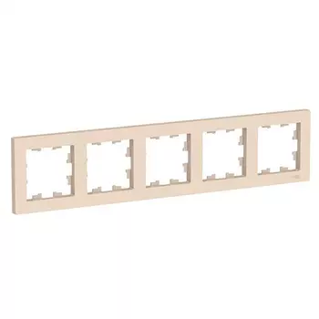 Рамка Schneider Electric AtlasDesign 5-постовая, универсальная, бежевая