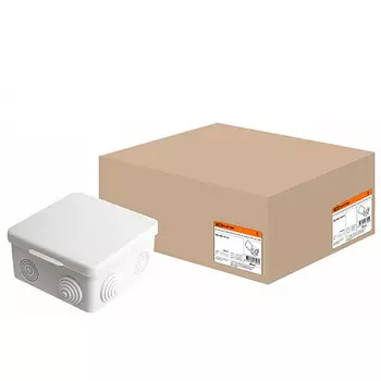 Распаячная коробка TDM ОП 100х100х55мм, крышка, IP54, 8вх