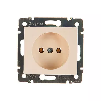 Розетка Legrand Valena 2П 16А винтовой зажим слоновая кость