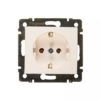 Розетка Legrand Valena с/з белая