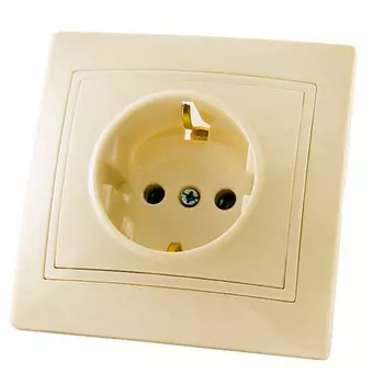 Розетка TDM Таймыр 2П+З 16А 250В слоновая кость