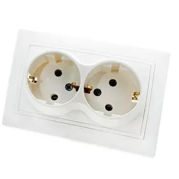 Розетка TDM Таймыр двойная 2П+З 16А 250В белая