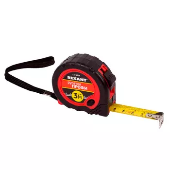 Рулетка Профи прорезиненный корпус 3м*16мм Rexant