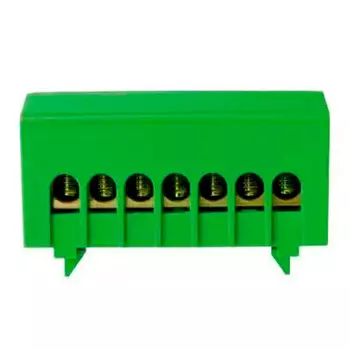 Шина TS-0609H 7 ways в зеленом корпусе Энергия, 10 шт