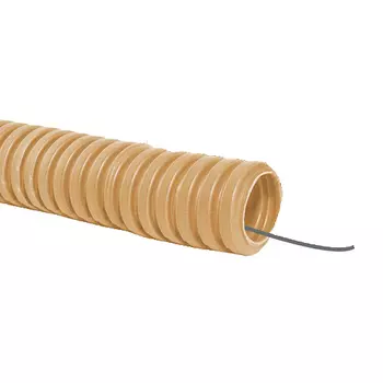 Труба гофрированная ПВХ d 25 с зондом, легкая ЭКО сосна TDM 25 м