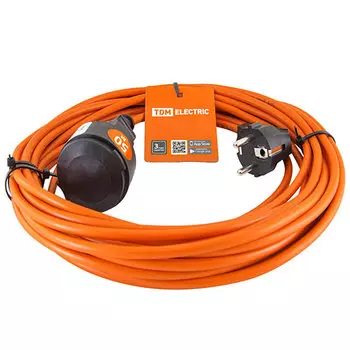 Удлинитель-шнур силовой TDM УШ10 TDM штепс. гнездо, 50м ПВС 2х1,0