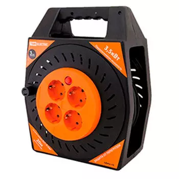 Удлинитель TDM силовой в корпусе УК10-004 TDM 4 места/20м ПВС 2х1,0