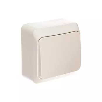 Выключатель SE Этюд 1-клавишный наружный белый 10А