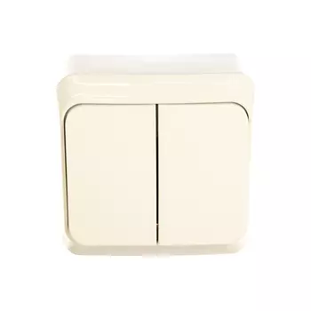 Выключатель SE Этюд 2-клавишный наружный белый 10А