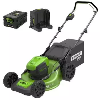 Аккумуляторная газонокосилка Greenworks Gd60lm46hpk4 (2502807ub)