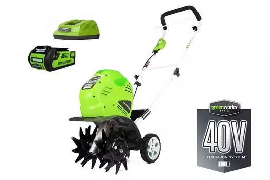 Аккумуляторный культиватор Greenworks G40tlk2 (27087va) 1акк 40В 2Ач + ЗУ
