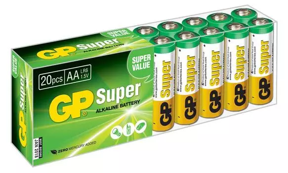 Батарейка Gp 15a-2crvs20 Тип: aa (lr6) (Кол-во в уп. 20шт.)