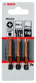 Бита Bosch Ph1 49мм (maxgrip 3 шт. 2.607.001.551)