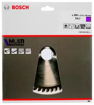 Диск пильный твердосплавный Bosch Ф190х30мм 54зуб. (multi material 2.608.640.509)