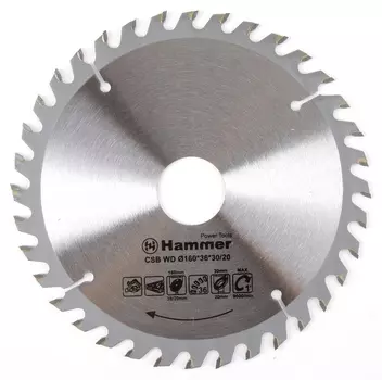 Диск пильный твердосплавный Hammer Ф160х30мм 36зуб.