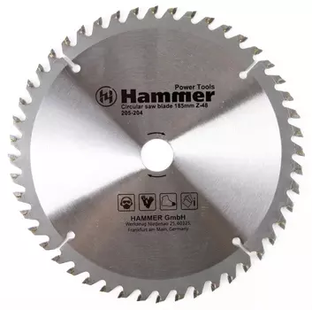 Диск пильный твердосплавный Hammer Ф185х20мм 48зуб.