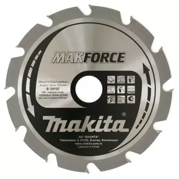 Диск пильный твердосплавный Makita Ф190х30мм 12зуб.