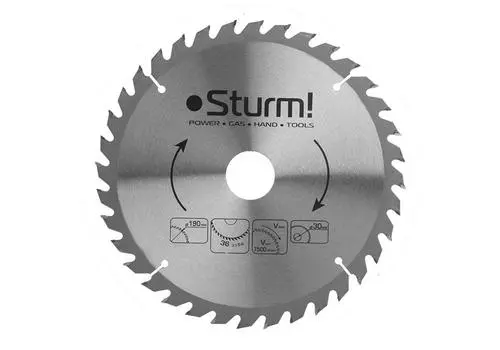 Диск пильный твердосплавный Sturm! Ф190х30мм 36зуб. (9020-190-30-36t)