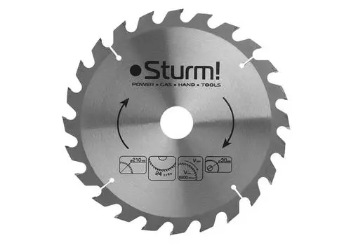 Диск пильный твердосплавный Sturm! Ф210х30мм 24зуб. (9020-210-30-24t)