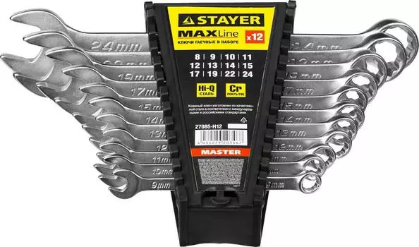 Ключ гаечный Stayer 27085-h12 (8 - 24 мм)