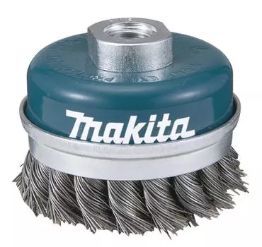 Кордщетка Makita чаша 75мм для УШМ витая сталь (d-24131)