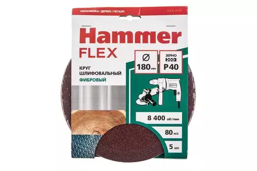 Круг фибровый Hammer 243-019