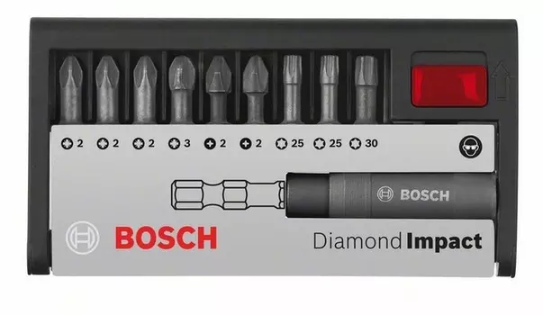 Набор бит Bosch 25мм (diamond impact 10 предметов 2.608.522.064)