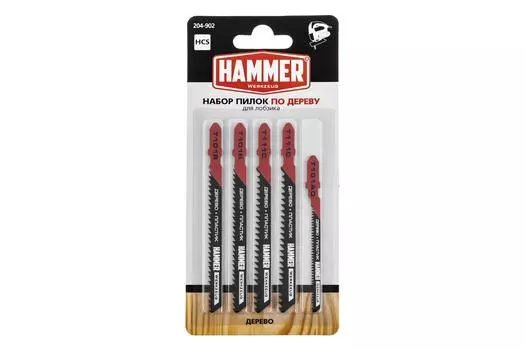 Пилки для лобзика Hammer Jg wd-pl набор no2 (5шт.)