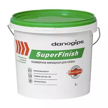 Шпаклевка Danogips СуперФиниш 5кг готовая 3л