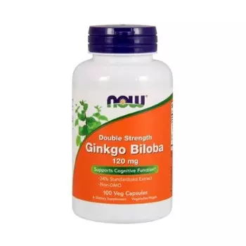 Гинкго билоба NOW FOODS Ginkgo Biloba, 100 капсул