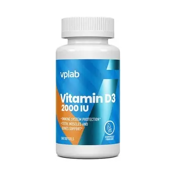 Витамин Д3 2000 МЕ в капсуле VPLAB Vitamin D3 2000 IU, 240 капсул