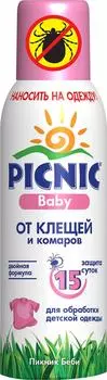 Аэрозоль Picnic Baby от клещей и комаров 125мл