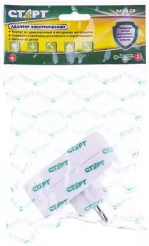Адаптер электрический Старт 2 розетки SA 1/2-ZD