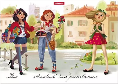 Альбом для рисования Erich Krause Девочки-красавицы А4 30л