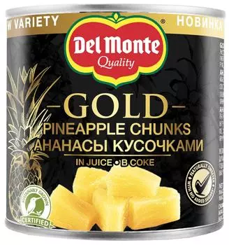 Ананасы Del Monte Gold Кусочки в соке 435г