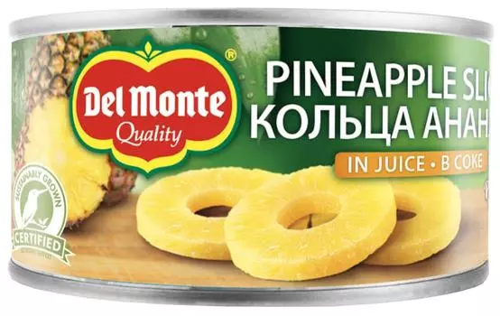 Ананасы Del Monte Кольца в соке 220г