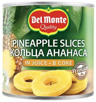 Ананасы Del Monte Кольца в соке 435г