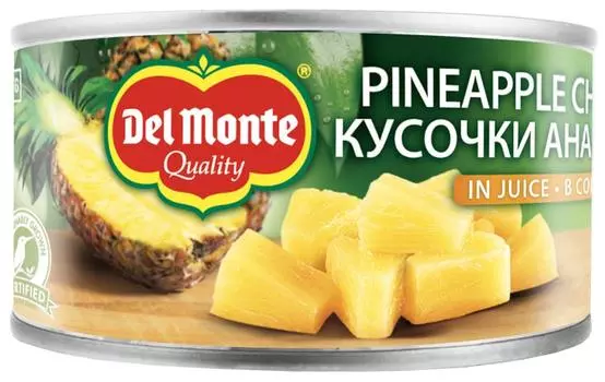 Ананасы Del Monte кусочки в соке 230г